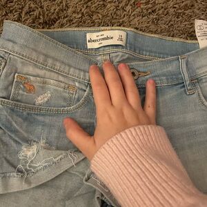 Abercrombie & Fitch Light Blue Jean Shorts
